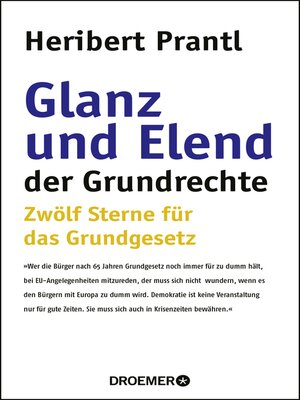 cover image of Glanz und Elend der Grundrechte